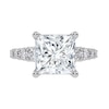 Thumbnail Image 3 of 3-3/4 CT. T.W. Princess-Cut Certified Lab-Grown Diamond Graduated Shank Engagement Ring in 14K White Gold (I/SI2)