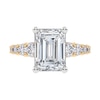 Thumbnail Image 3 of 3-3/4 CT. T.W. Emerald-Cut Certified Lab-Grown Diamond Graduated Shank Engagement Ring in 14K Gold (I/SI2)