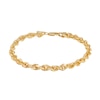 Thumbnail Image 1 of 3.8mm Glitter Rope Chain Bracelet in Solid 14K Gold - 8.5"