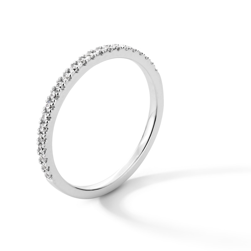 Main Image 3 of 1/6 CT. T.W. Certified Lab-Grown Diamond Band in 14K White Gold (F/SI2)