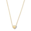 Thumbnail Image 1 of 1/8 CT. T.W. Certified Lab-Grown Diamond Heart Necklace in Sterling Silver with 10K Gold Plate (F/SI2) - 19"