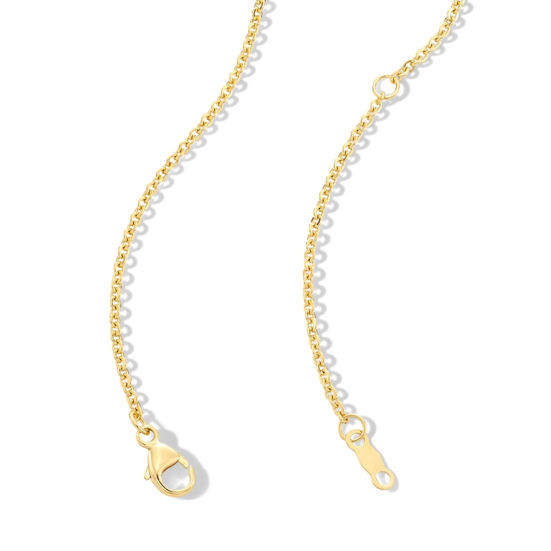 Main Image 3 of 1/8 CT. T.W. Certified Lab-Grown Diamond Heart Necklace in Sterling Silver with 10K Gold Plate (F/SI2) - 19"