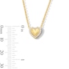 Thumbnail Image 4 of 1/8 CT. T.W. Certified Lab-Grown Diamond Heart Necklace in Sterling Silver with 10K Gold Plate (F/SI2) - 19"
