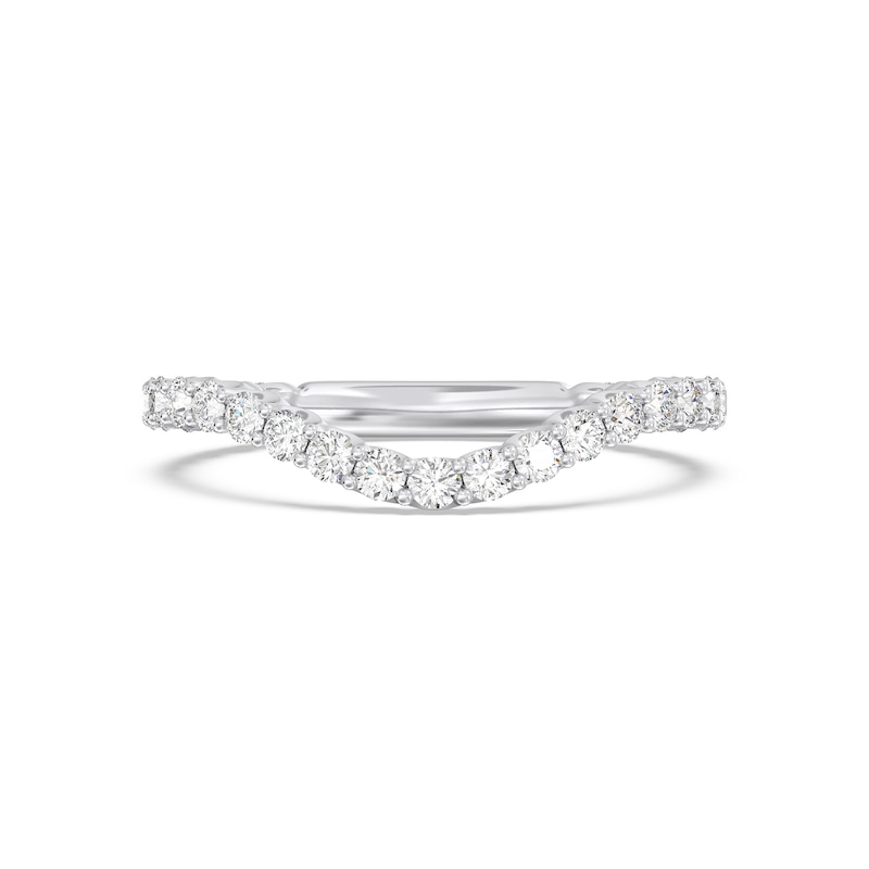 Main Image 3 of Enchanted Star 3/4 CT. T.W. Certified Lab-Grown Diamond Contour Anniversary Band in 14K White Gold (F/VS2)