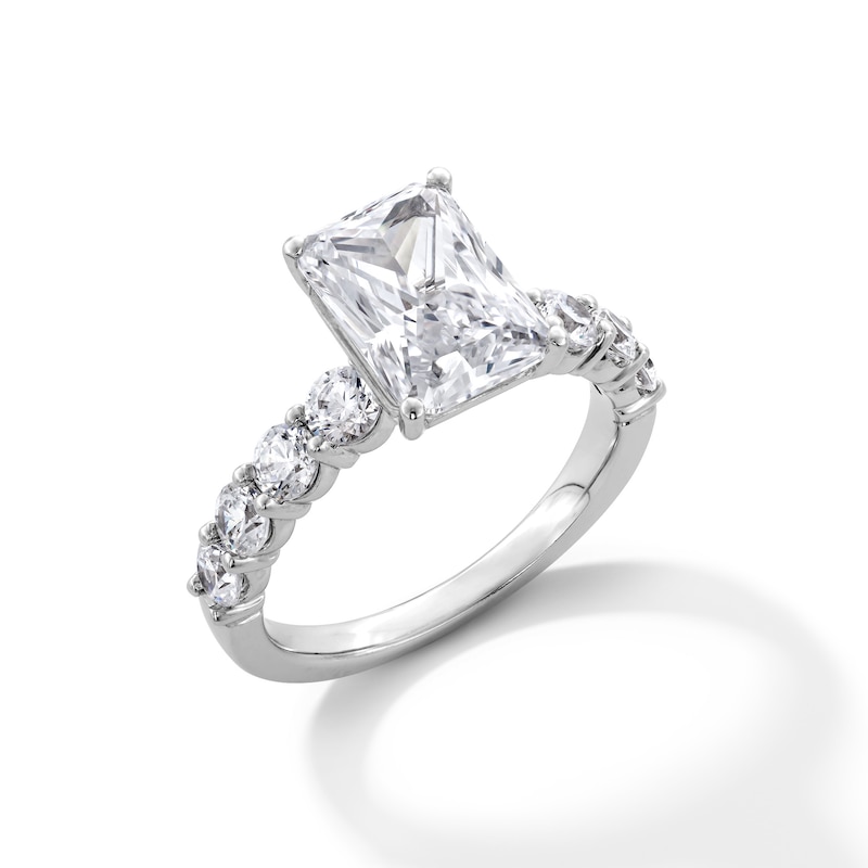 Main Image 3 of 4 CT. T.W. Radiant-Cut Certified Lab-Grown Diamond Engagement Ring in 14K White Gold (F/SI2)