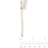 Thumbnail Image 3 of 5.0-6.0mm Oval Freshwater Cultured Pearl and Paper Clip Chain Double Strand Bracelet in 10K Gold - 7.5"