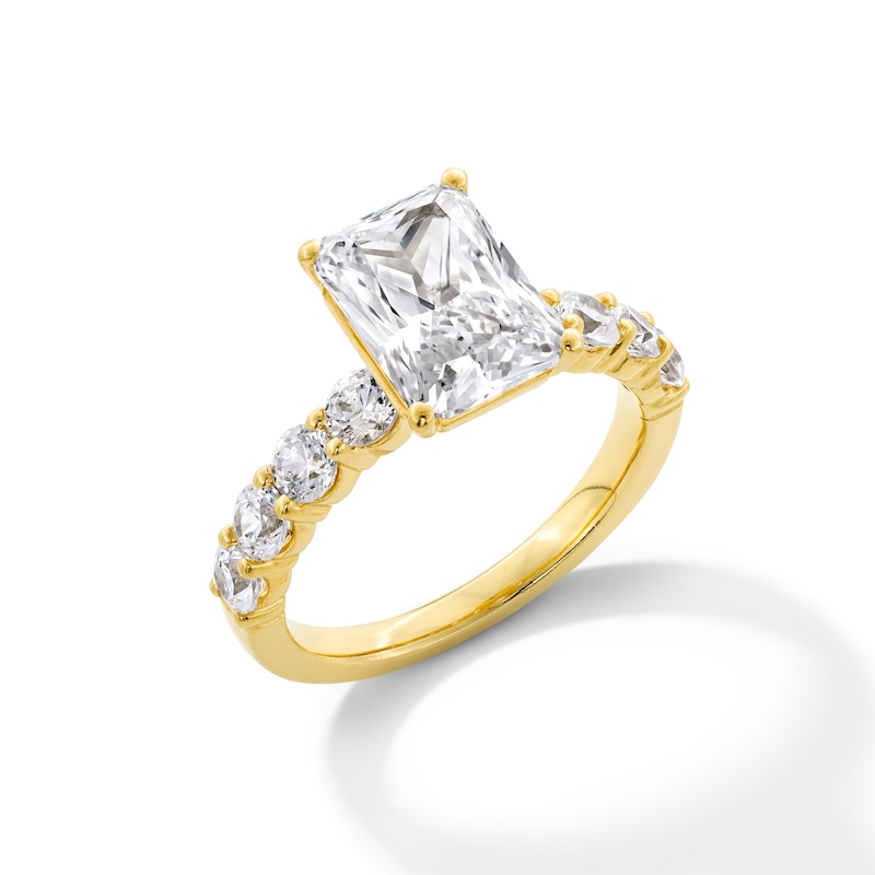 Main Image 3 of 4 CT. T.W. Radiant-Cut Certified Lab-Grown Diamond Engagement Ring in 14K Gold (F/SI2)