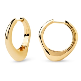 PDPAOLA™ at Zales SILHOUETTES 24.6mm Hoop Earrings in Hollow Brass with 18K Gold Plate