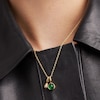 Thumbnail Image 2 of PDPAOLA™ at Zales SILHOUETTES Green Aventurine and Textured Double Charm Pendant in Sterling Silver with 18K Gold Plate