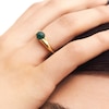 Thumbnail Image 4 of PDPAOLA™ at Zales SILHOUETTES 6.0mm Green Aventurine Ring in Sterling Silver with 18K Gold Plate