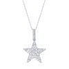 Thumbnail Image 1 of 3/4 CT. T.W. Diamond Star Pendant in 10K White Gold