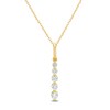 Thumbnail Image 1 of 1/4 CT. T.W. Certified Lab-Grown Diamond Graduated Five Stone Linear Drop Pendant in 10K Gold (I/SI2)