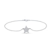 Thumbnail Image 1 of 1/6 CT. T.W. Diamond Star Bracelet in Sterling Silver - 7.25”