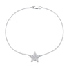 Thumbnail Image 2 of 1/6 CT. T.W. Diamond Star Bracelet in Sterling Silver - 7.25”