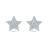 Thumbnail Image 1 of 1/6 CT. T.W. Diamond Star Stud Earrings in Sterling Silver