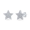 Thumbnail Image 2 of 1/6 CT. T.W. Diamond Star Stud Earrings in Sterling Silver