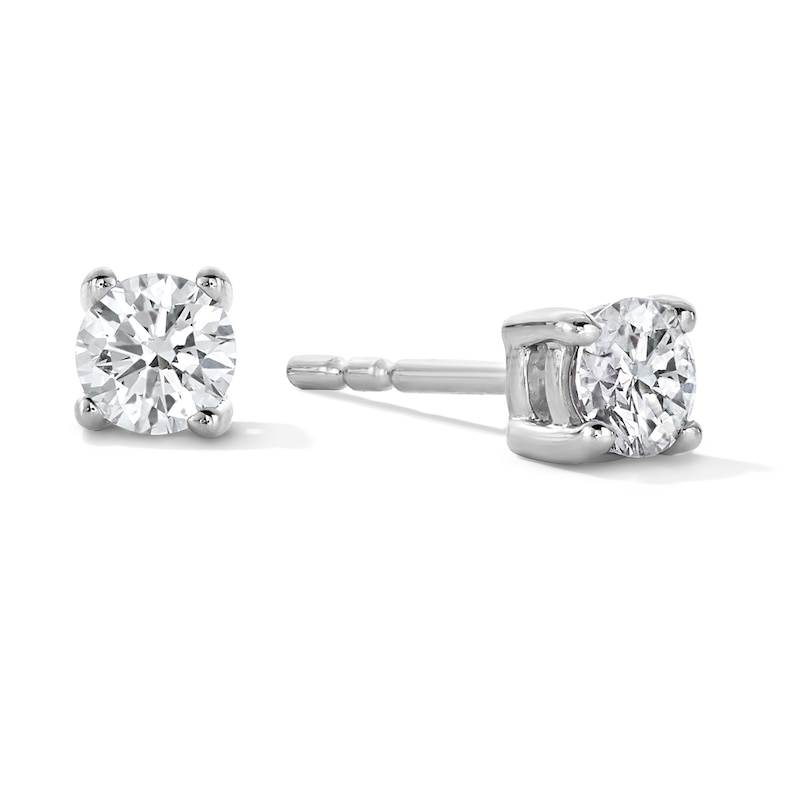 Main Image 1 of 1/3 CT. T.W. Certified Lab-Grown Diamond Solitaire Stud Earrings in Sterling Silver (F/VS2)