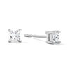 Thumbnail Image 1 of 1/3 CT. T.W. Princess-Cut Certified Lab-Grown Diamond Solitaire Stud Earrings in Sterling Silver (F/VS2)