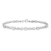 Thumbnail Image 1 of 5.0mm White Lab-Created Sapphire Infinity Link Bracelet in Sterling Silver - 7.5"