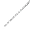 Thumbnail Image 3 of 5.0mm White Lab-Created Sapphire Infinity Link Bracelet in Sterling Silver - 7.5"