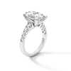 Thumbnail Image 2 of 5-3/4 CT. T.W. Oval Certified Lab-Grown Diamond Graduated Shank Engagement Ring in 14K White Gold (F/VS2)