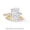 Thumbnail Image 3 of 5-3/4 CT. T.W. Oval Certified Lab-Grown Diamond Graduated Shank Engagement Ring in 14K Gold (F/VS2)