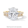 Thumbnail Image 4 of 5-3/4 CT. T.W. Oval Certified Lab-Grown Diamond Graduated Shank Engagement Ring in 14K Gold (F/VS2)