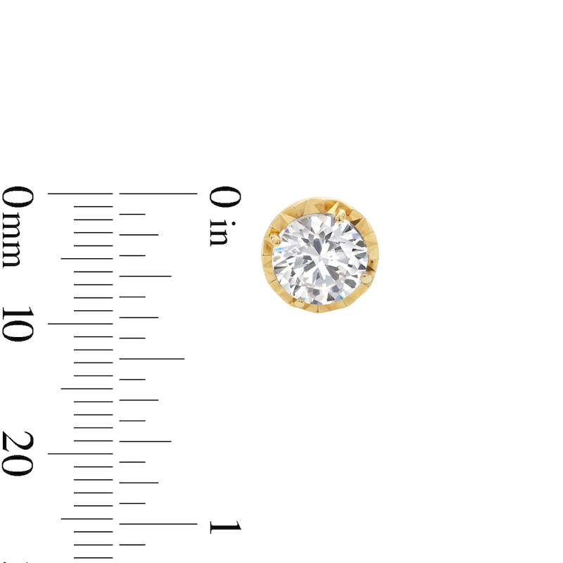 Main Image 3 of 2 CT. T.W. Certified Lab-Grown Diamond Miracle Solitaire Stud Earrings in 14K Gold (F/VS2)