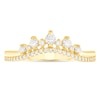 Thumbnail Image 4 of 1/3 CT. T.W. Diamond Crown Contour Band in 10K Gold