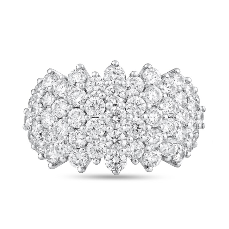 Main Image 3 of 4-7/8 CT. T.W. Diamond Multi-Row Ring in 14K White Gold