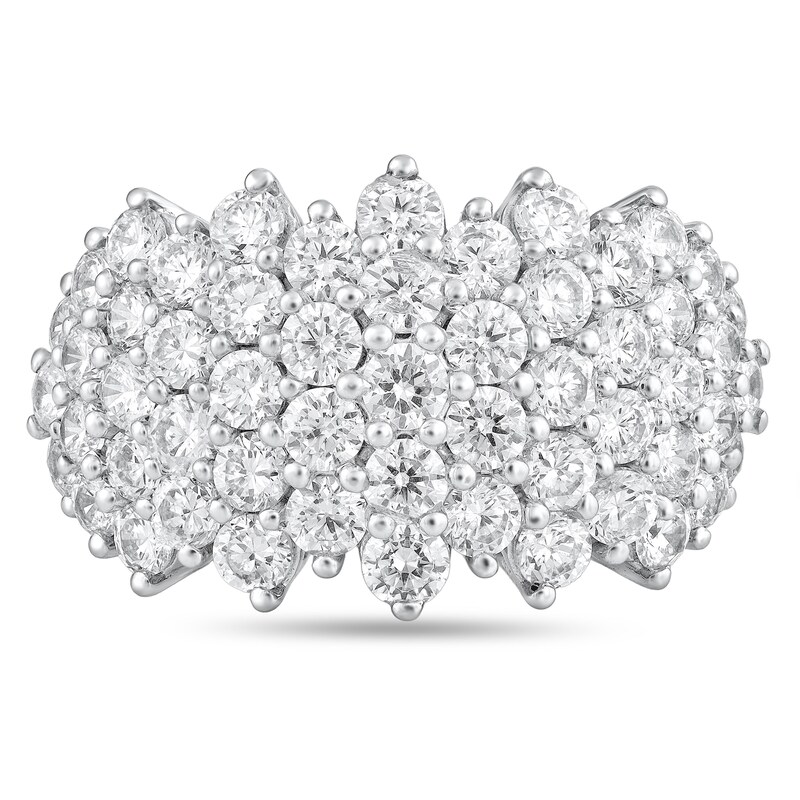 Main Image 4 of 4-7/8 CT. T.W. Diamond Multi-Row Ring in 14K White Gold