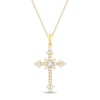 Thumbnail Image 1 of 1/5 CT. T.W. Diamond Tri-Ends Cross Pendant in 10K Gold