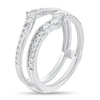 Thumbnail Image 3 of 1/2 CT. T.W. Diamond Chevron Solitaire Enhancer in 10K White Gold