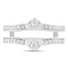 Thumbnail Image 4 of 1/2 CT. T.W. Diamond Chevron Solitaire Enhancer in 10K White Gold