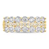 Thumbnail Image 4 of 1/2 CT. T.W. Diamond Triple Row Band in 10K Gold