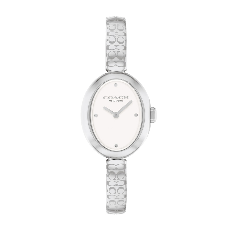 Main Image 1 of Ladies' Coach Sammy Bangle Watch with Oval White Dial (Model: 14504483)
