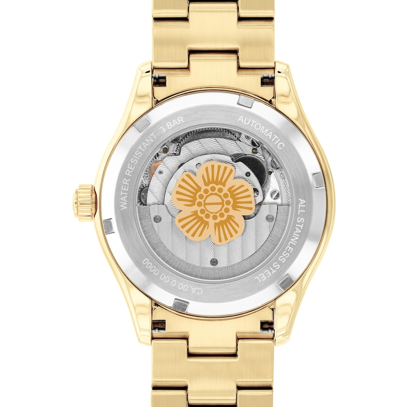 Main Image 3 of Ladies' Coach Brooks Crystal Accent Gold-Tone IP Automatic Watch with Gold-Tone Dial (Model: 14504527)