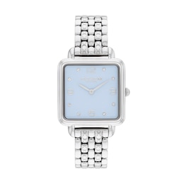 Ladies' Coach Cass Crystal Accent Watch with Square Blue Dial (Model: 14504494)