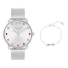 Thumbnail Image 1 of Ladies’ Coach Elliot Pink Crystal Accent Bow Detail Watch with Silver-Tone Dial and Bracelet Box Set (Model: 14000123)
