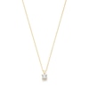 Thumbnail Image 1 of 1/10 CT. Princess-Cut Diamond Miracle Solitaire Pendant in Sterling Silver with 14K Gold Plate (J/I3)