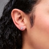Thumbnail Image 2 of 1/10 CT. T.W. Diamond Miracle Solitaire Stud Earrings in 10K White Gold (I/I3)