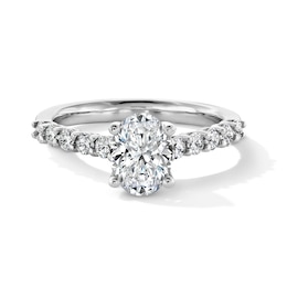 1-1/2 CT. T.W. Oval Certified Lab-Grown Diamond Engagement Ring in Platinum (I/SI2)