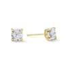 Thumbnail Image 1 of 1/4 CT. T.W. Diamond Miracle Solitaire Stud Earrings in Sterling Silver with 14K Gold Plate (J/I3)