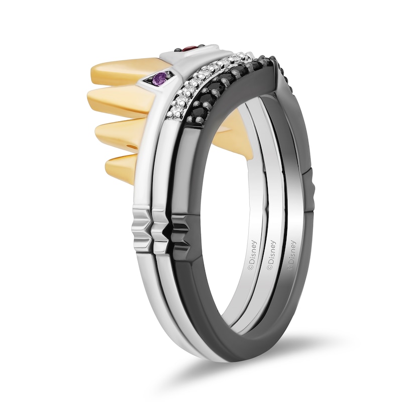 Main Image 2 of Collector's Edition Enchanted Disney Snow White Live Action Gemstone and Diamond Crown Ring Set in Sterling Silver