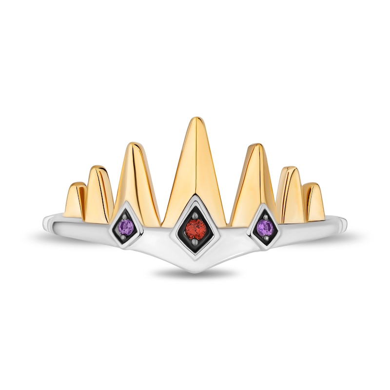 Main Image 4 of Collector's Edition Enchanted Disney Snow White Live Action Gemstone and Diamond Crown Ring Set in Sterling Silver