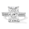 Thumbnail Image 1 of 5-5/8 CT. T.W. Radiant-Cut Certified Lab-Grown Diamond Bridal Set in 14K White Gold (F/VS2)
