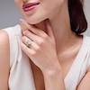 Thumbnail Image 2 of 5-5/8 CT. T.W. Oval Certified Lab-Grown Diamond Bridal Set in 14K White Gold (F/VS2)