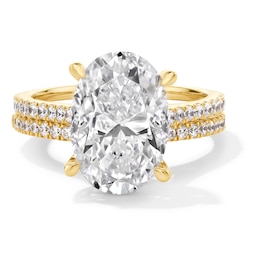 5-5/8 CT. T.W. Oval Certified Lab-Grown Diamond Bridal Set in 14K Gold (F/VS2)