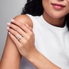 Thumbnail Image 2 of 5-5/8 CT. T.W. Oval Certified Lab-Grown Diamond Bridal Set in 14K Gold (F/VS2)
