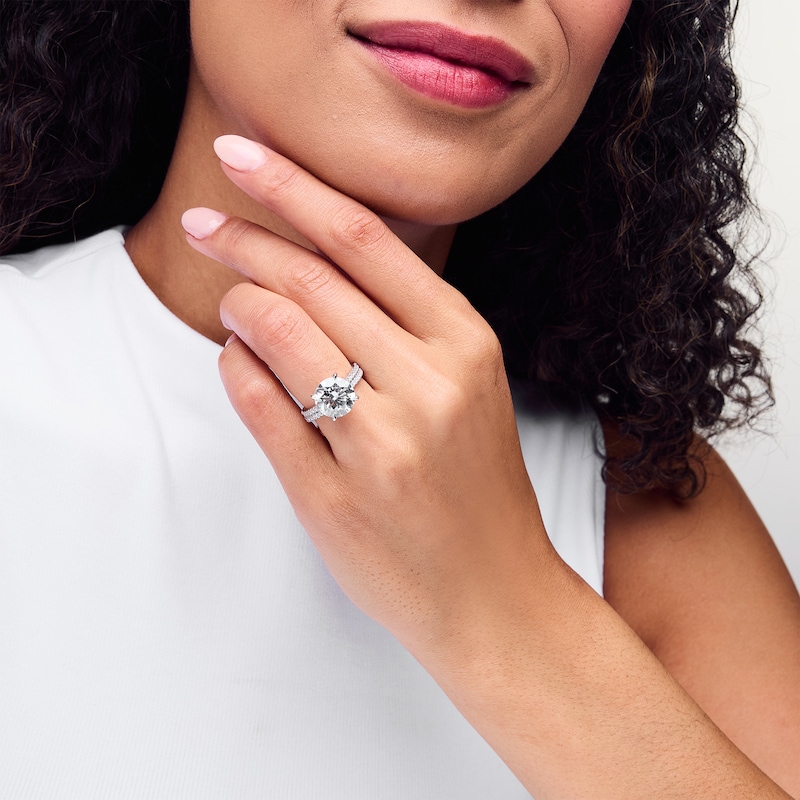 Main Image 2 of 5-5/8 CT. T.W. Certified Lab-Grown Diamond Bridal Set in 14K White Gold (F/VS2)